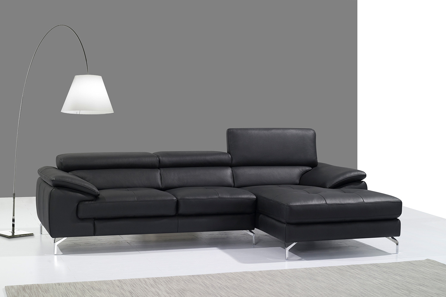 J&M - A973B Italian Leather Mini Sectional