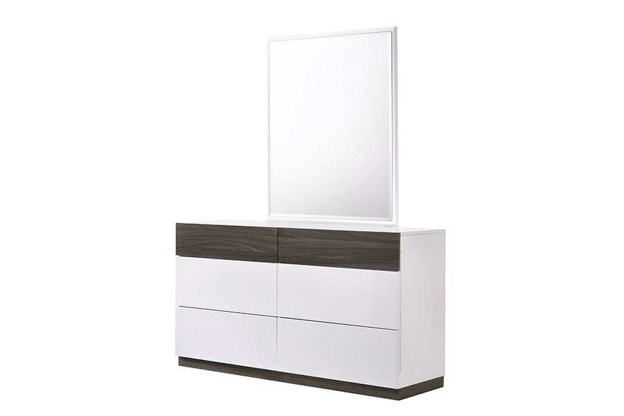 J&M - Sanremo Dresser & Mirror in Walnut