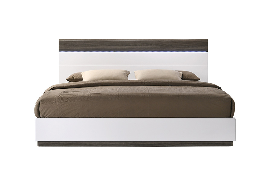 J&M Sanremo B Queen Bed - Walnut