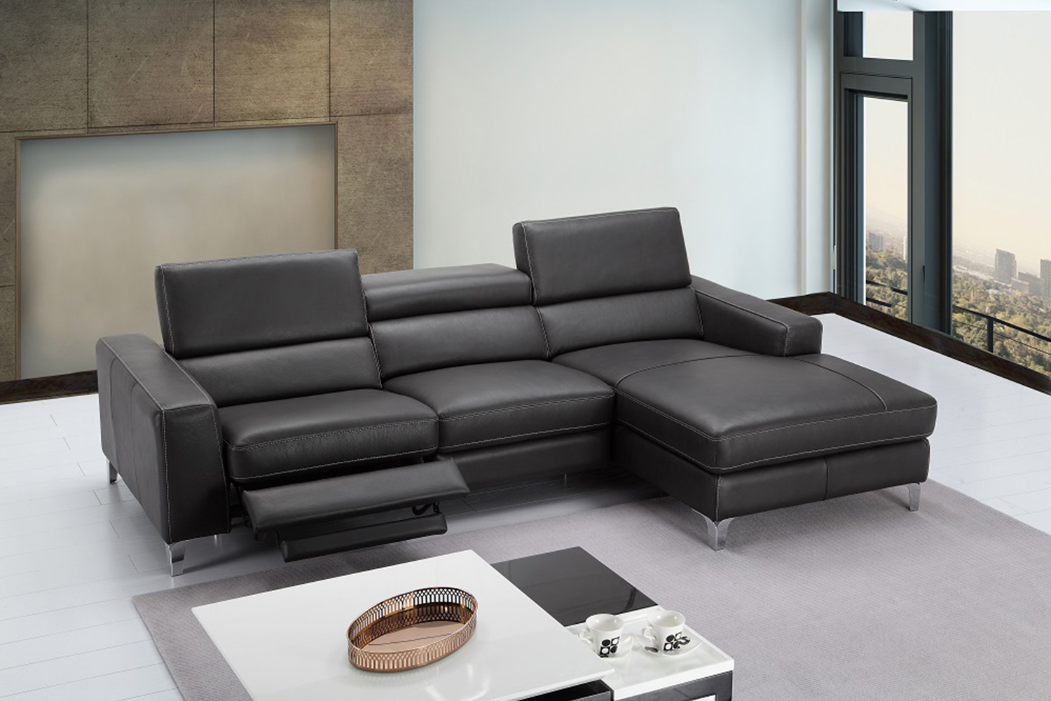 J&M - Ariana Premium Leather Sectional