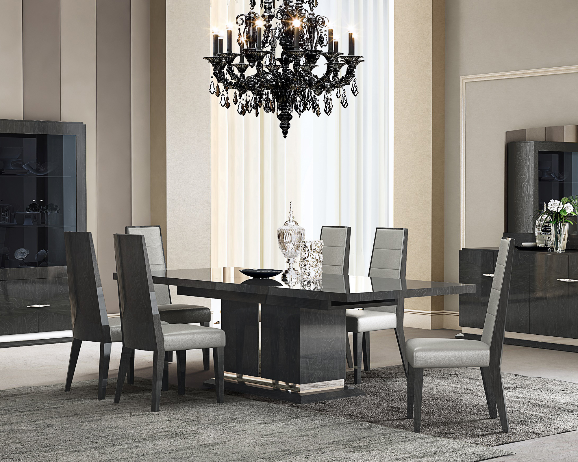 J&M - Valentina Dining Table in Gray