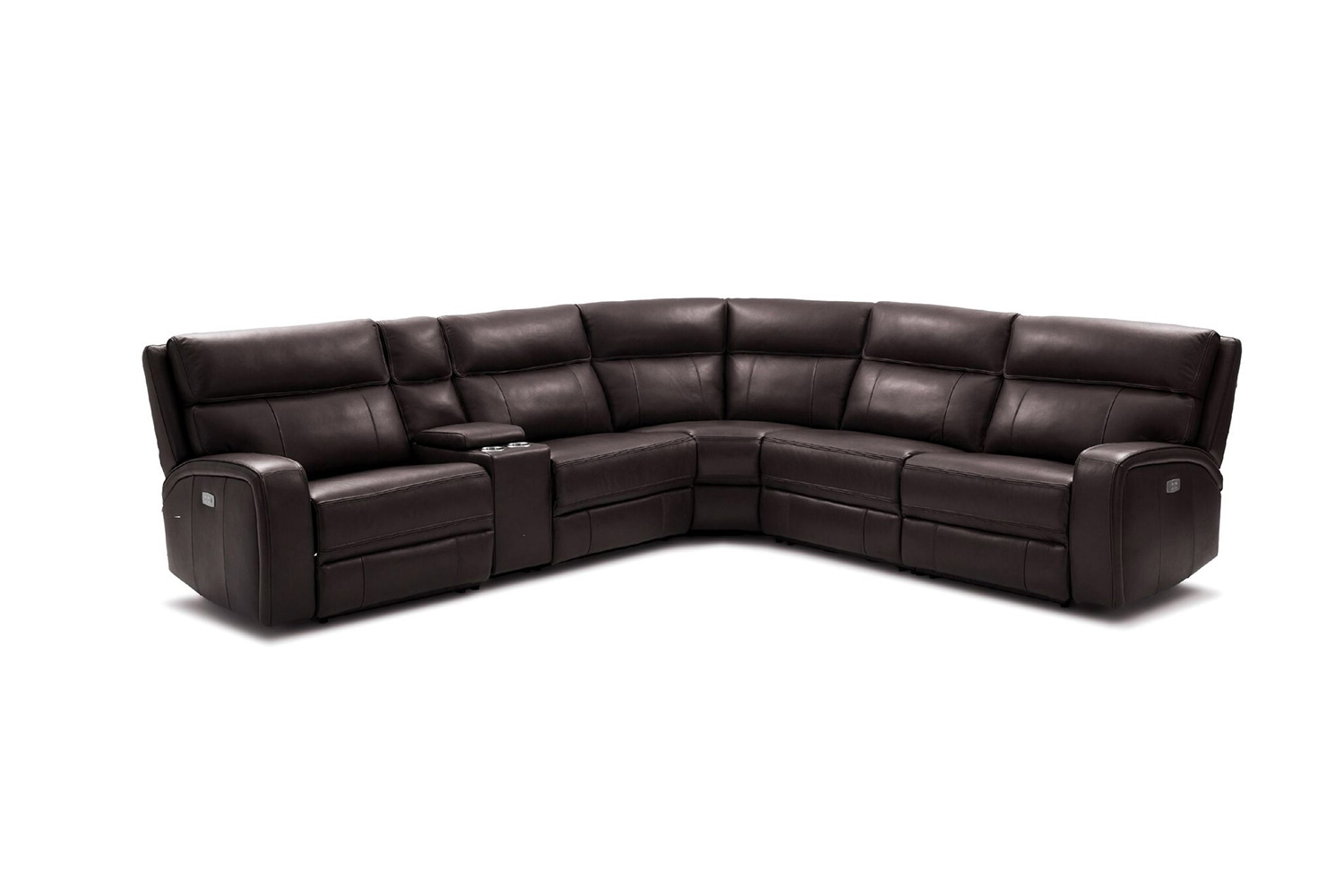 J&M Cozy Motion Sectional - Chocolate