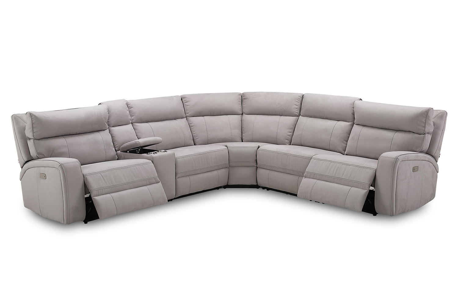 J&M Cozy Motion Sectional - Moonshine