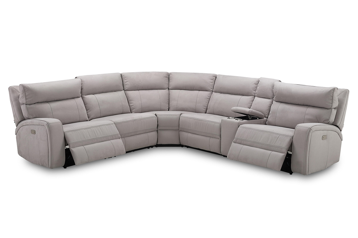 J&M Cozy Motion Sectional - Moonshine