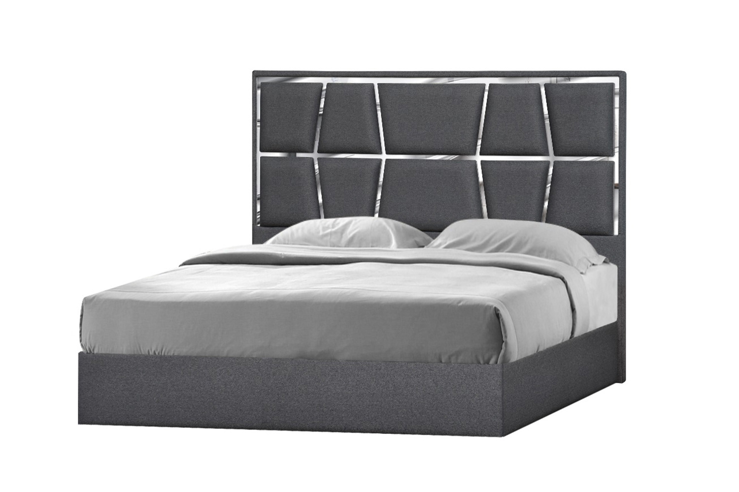 J&M Degas King Bed - Charcoal