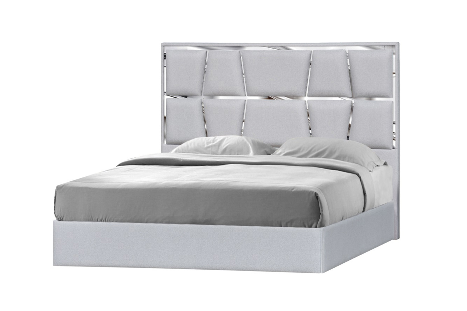 J&M Degas King Bed - Silver Gray