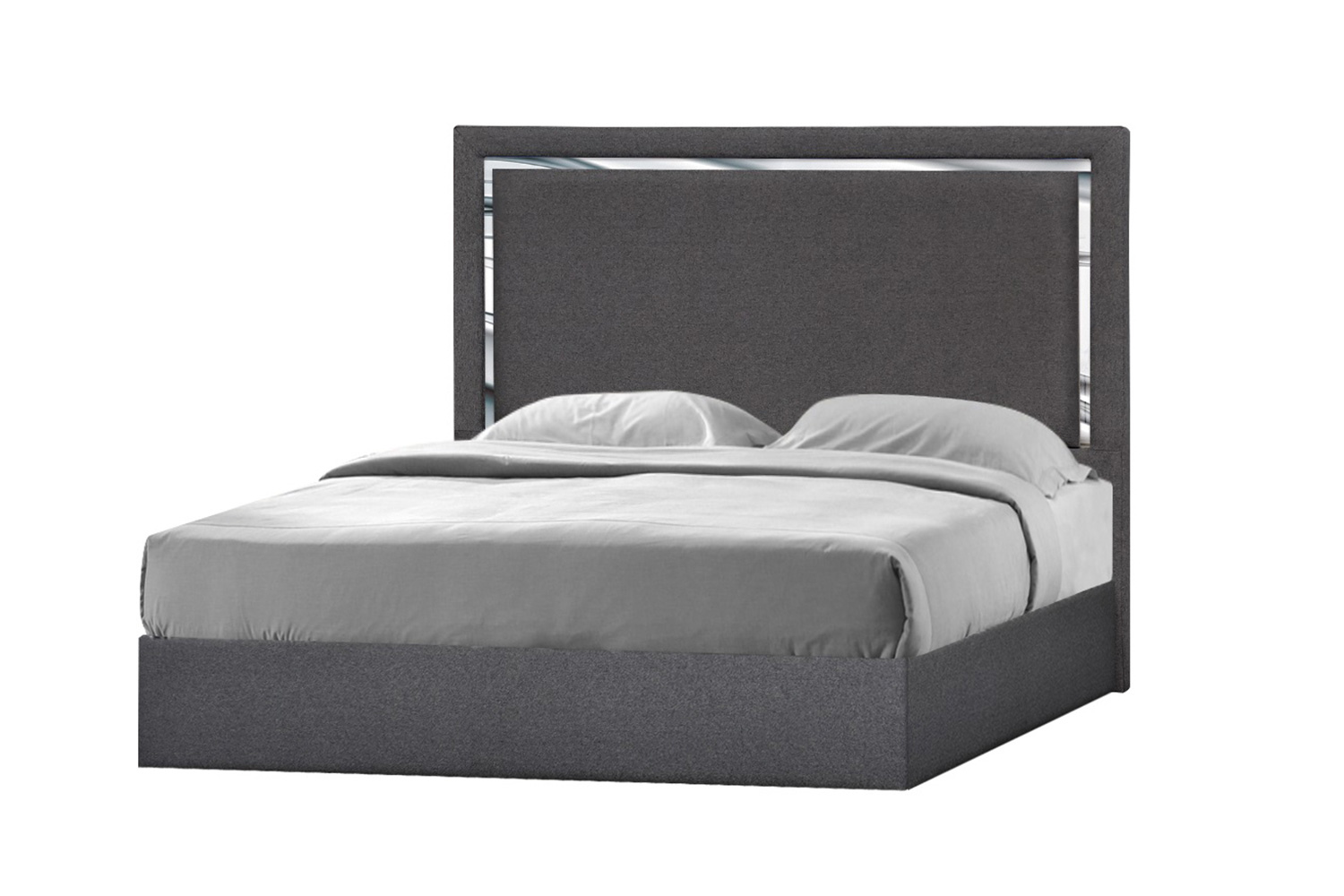 J&M Monet King Bed - Charcoal