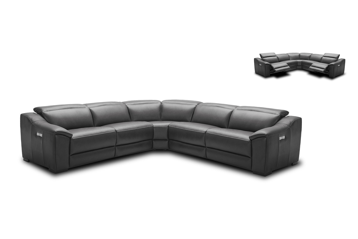 J&M Nova Motion Sectional - Dark Gray