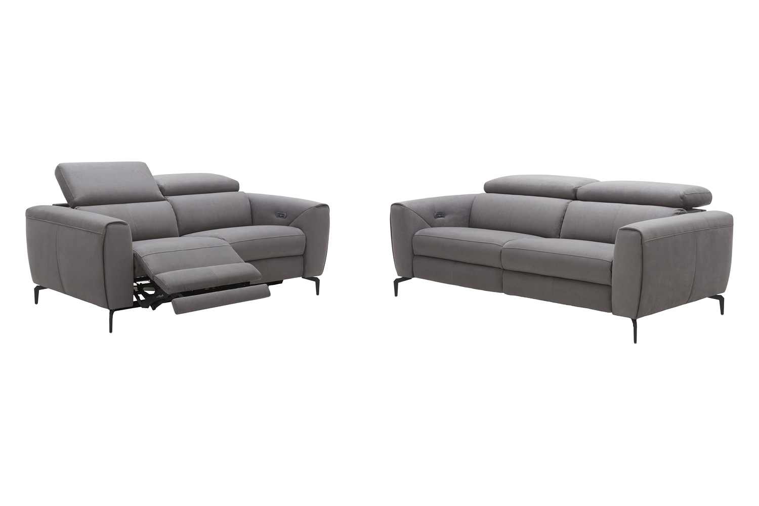 J&M Lorenzo Loveseat - Gray, Fabric