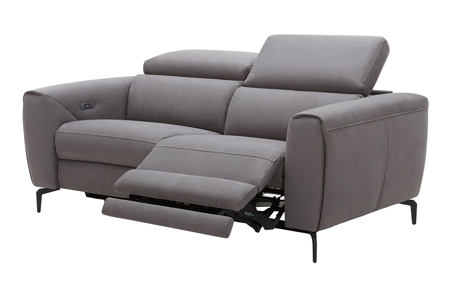 J&M Lorenzo Loveseat - Gray, Fabric