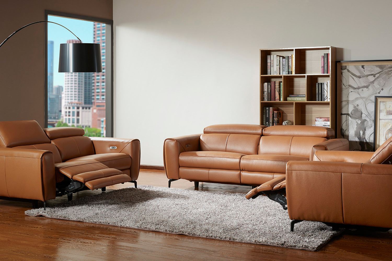 J&M Lorenzo Sofa - Caramel