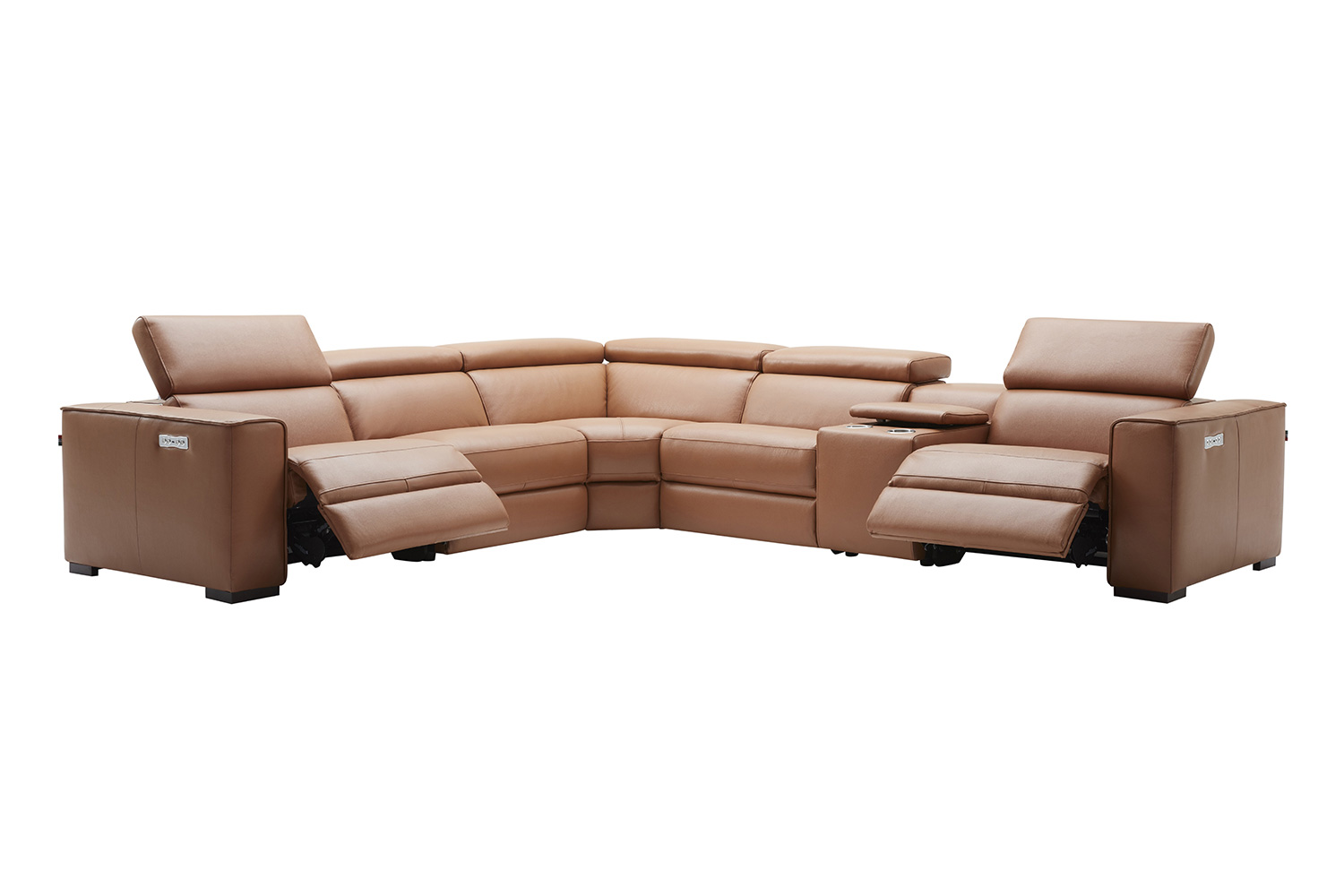 J&M Picasso Motion Sectional - Caramel