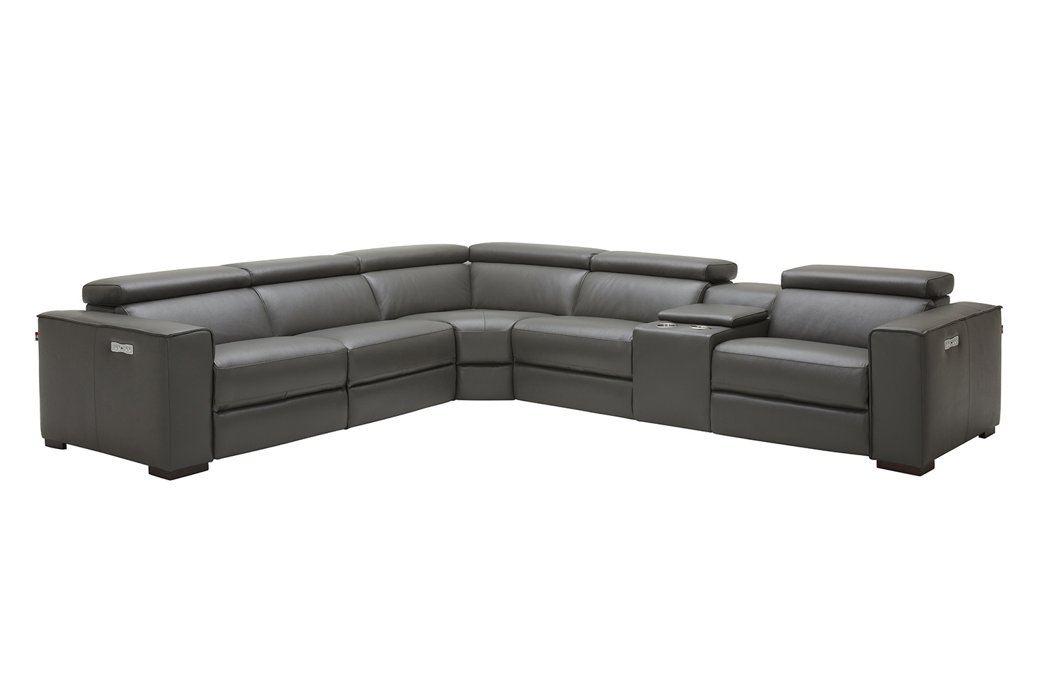 J&M Picasso Motion Sectional - Dark Gray