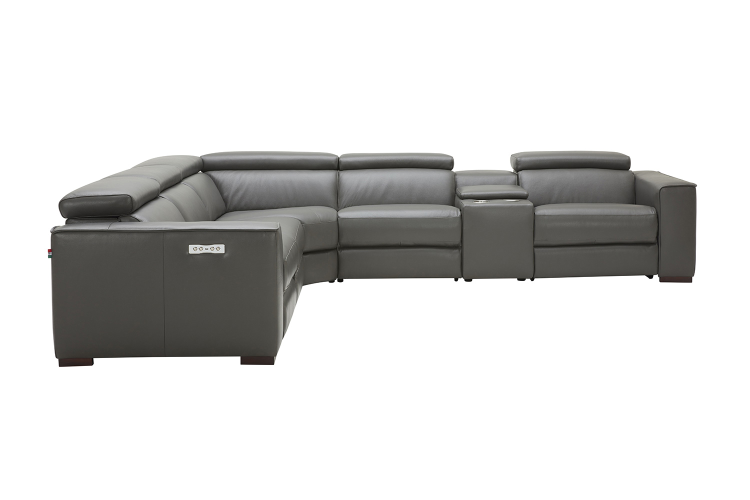 J&M Picasso Motion Sectional - Dark Gray