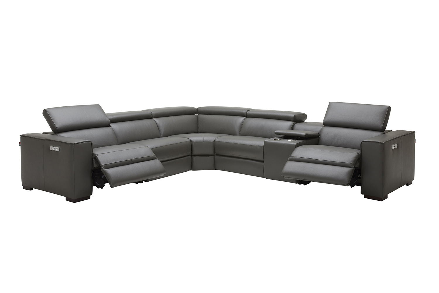 J&M Picasso Motion Sectional - Dark Gray