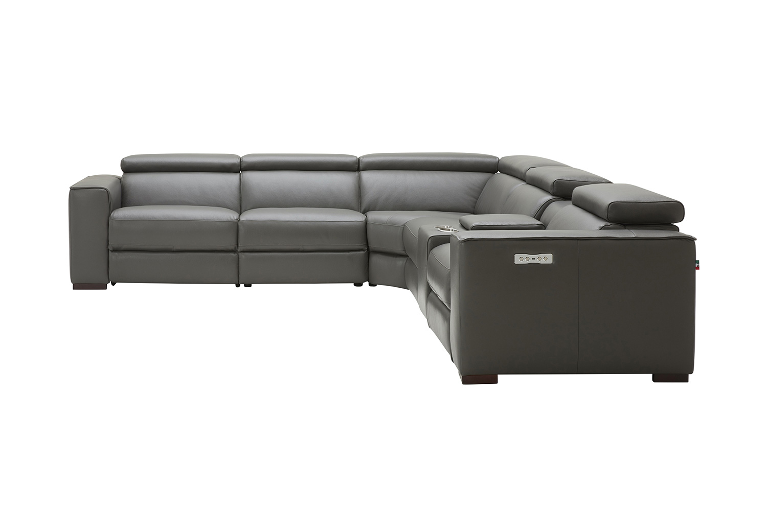 J&M Picasso Motion Sectional - Dark Gray