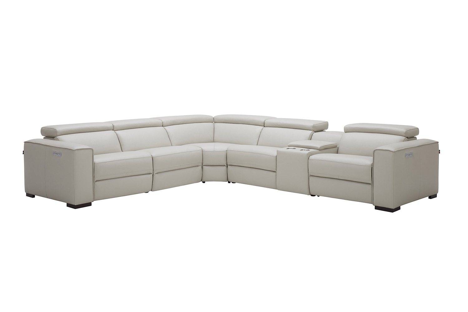 J&M Picasso Motion Sectional - Silver Gray