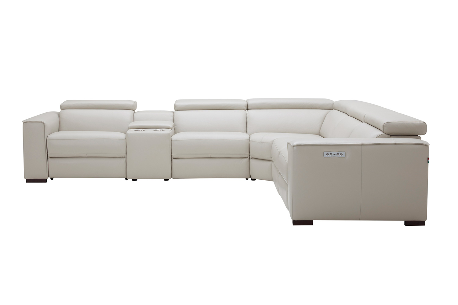 J&M Picasso Motion Sectional - Silver Gray