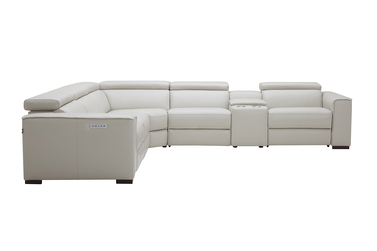 J&M Picasso Motion Sectional - Silver Gray