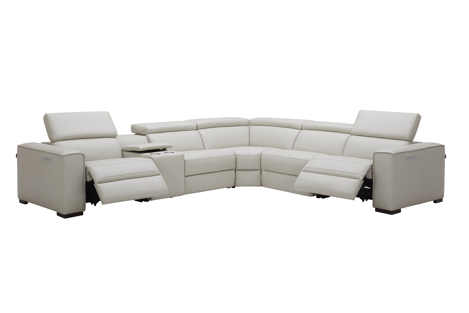 J&M Picasso Motion Sectional - Silver Gray