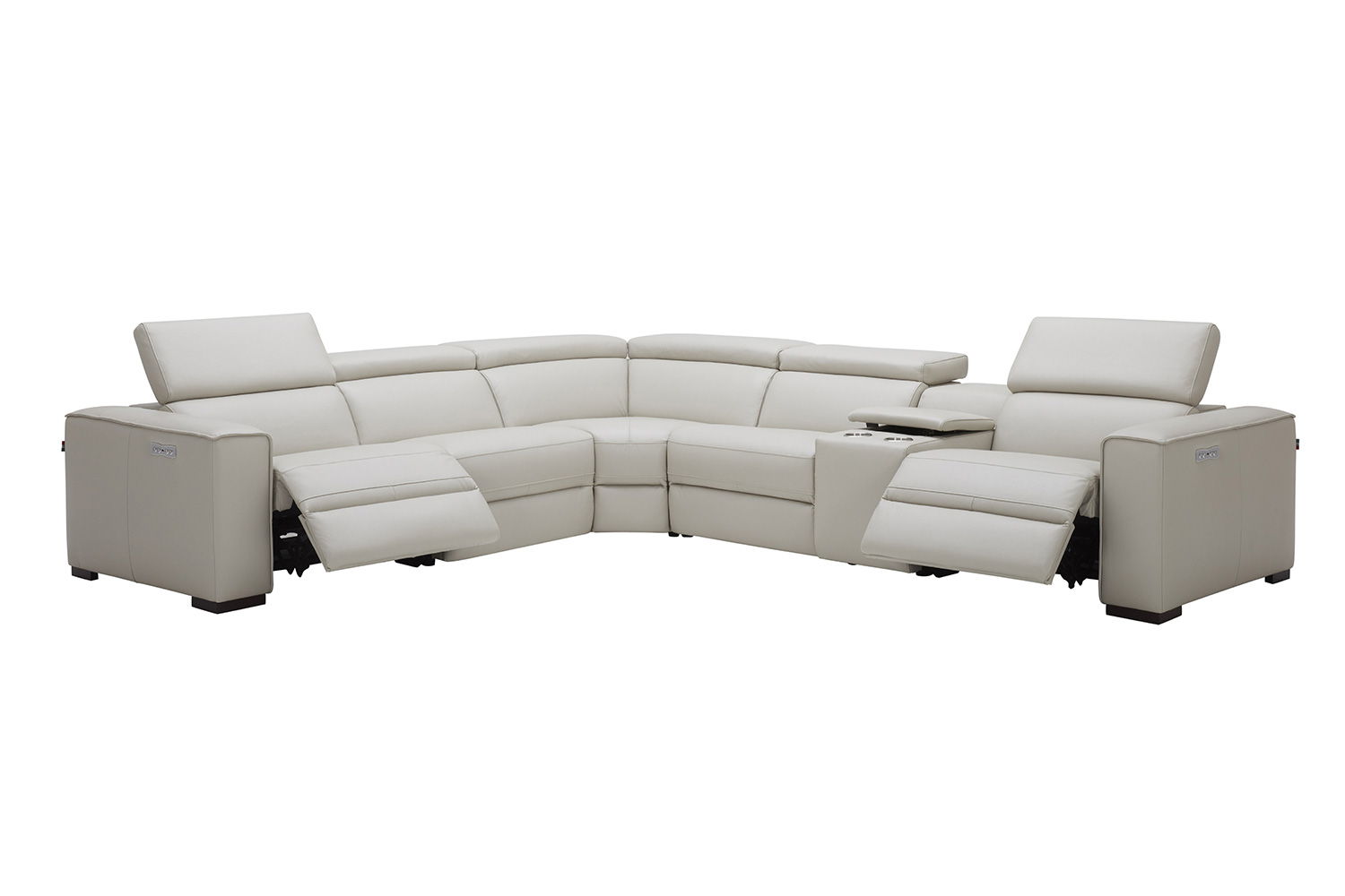 J&M Picasso Motion Sectional - Silver Gray