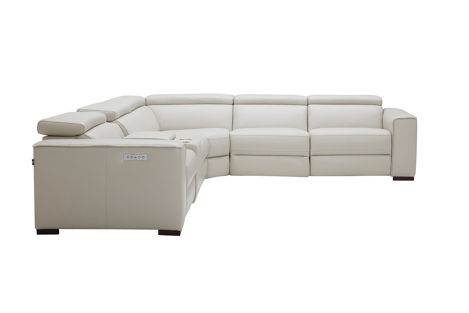 J&M Picasso Motion Sectional - Silver Gray