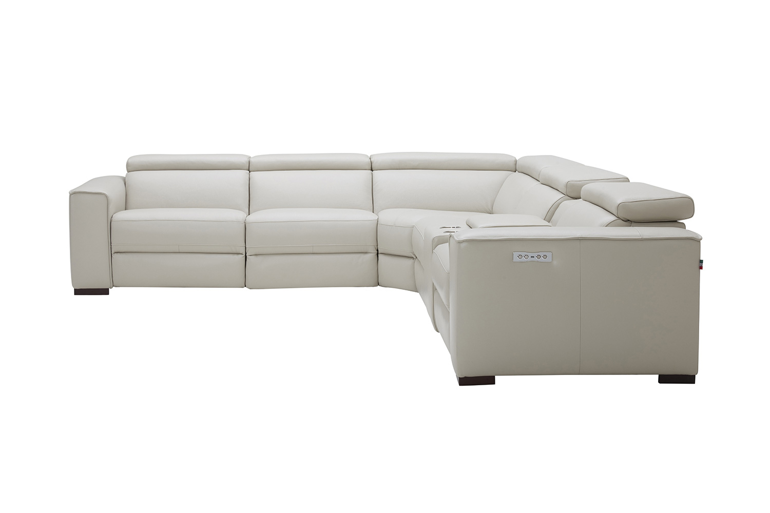 J&M Picasso Motion Sectional - Silver Gray