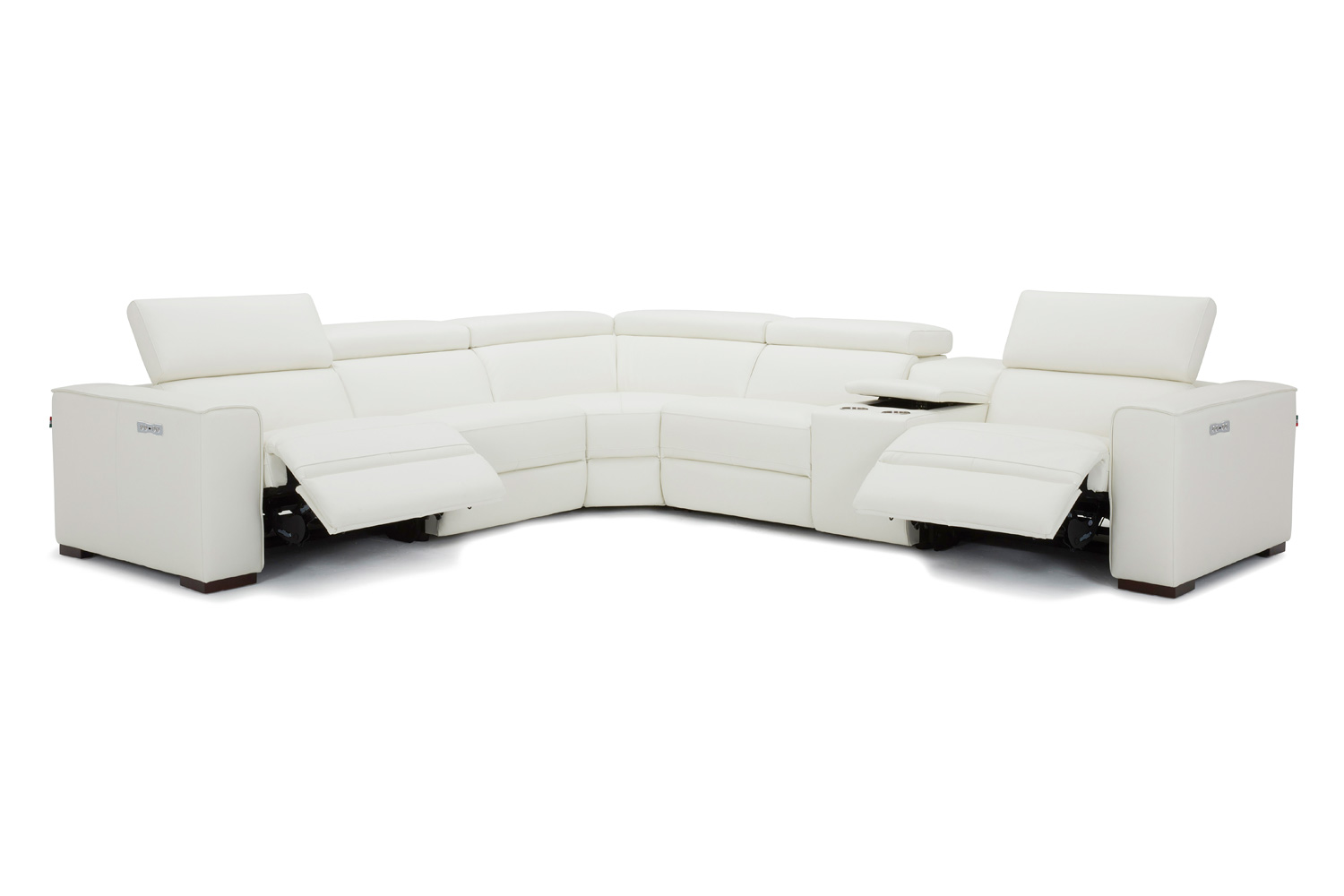 J&M Picasso Motion Sectional - White