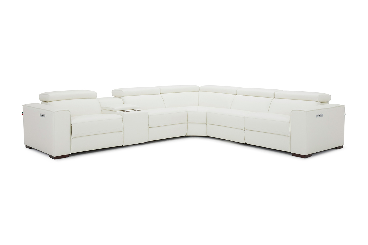 J&M Picasso Motion Sectional - White