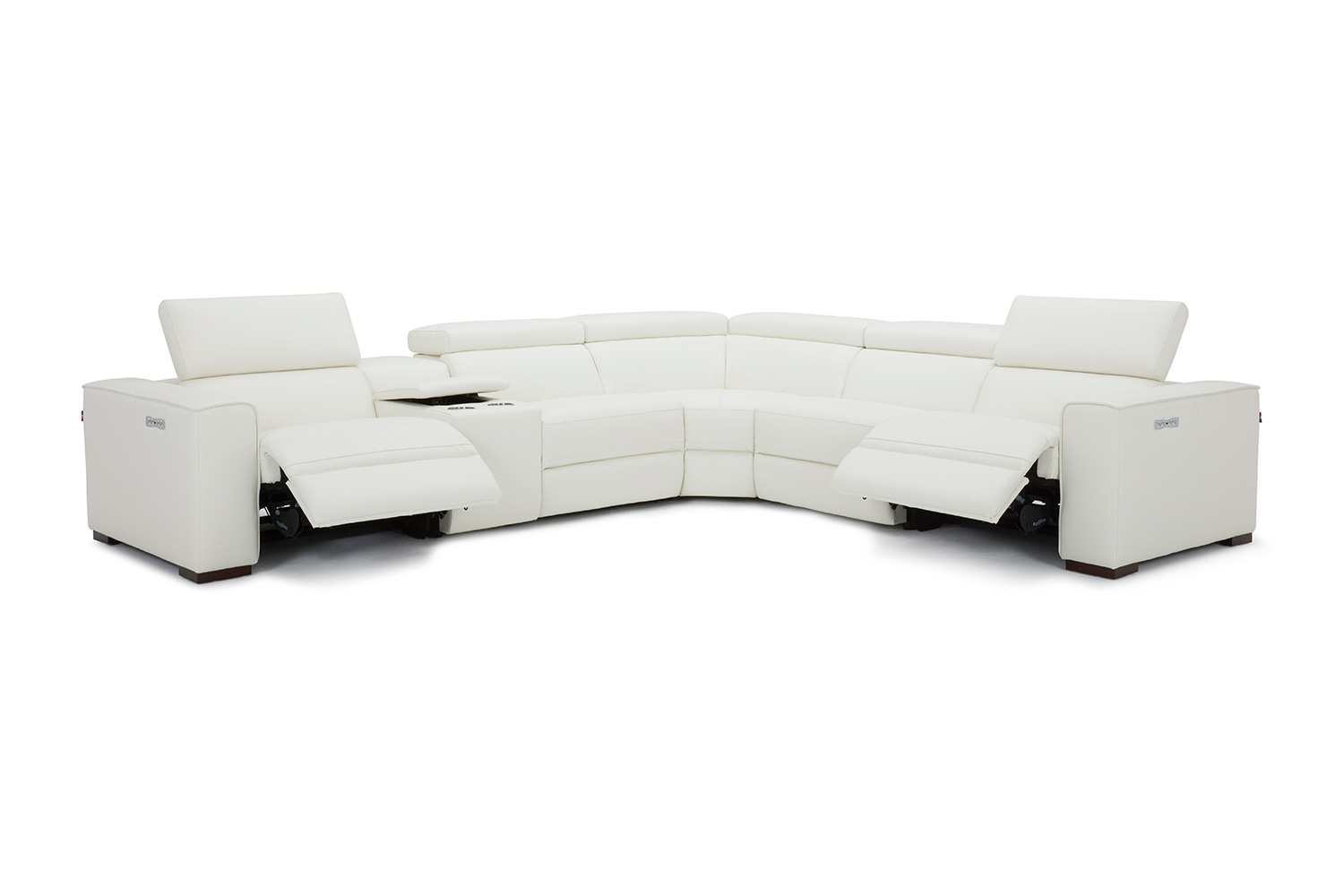 J&M Picasso Motion Sectional - White