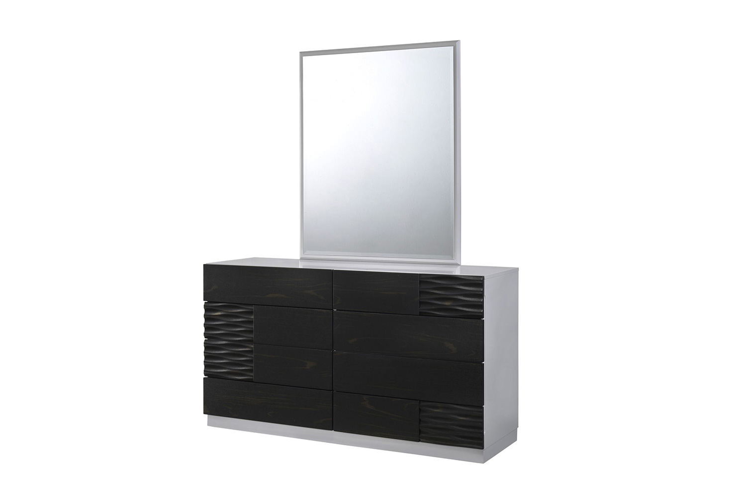 J&M - Tribeca Dresser & Mirror in Black/Gray