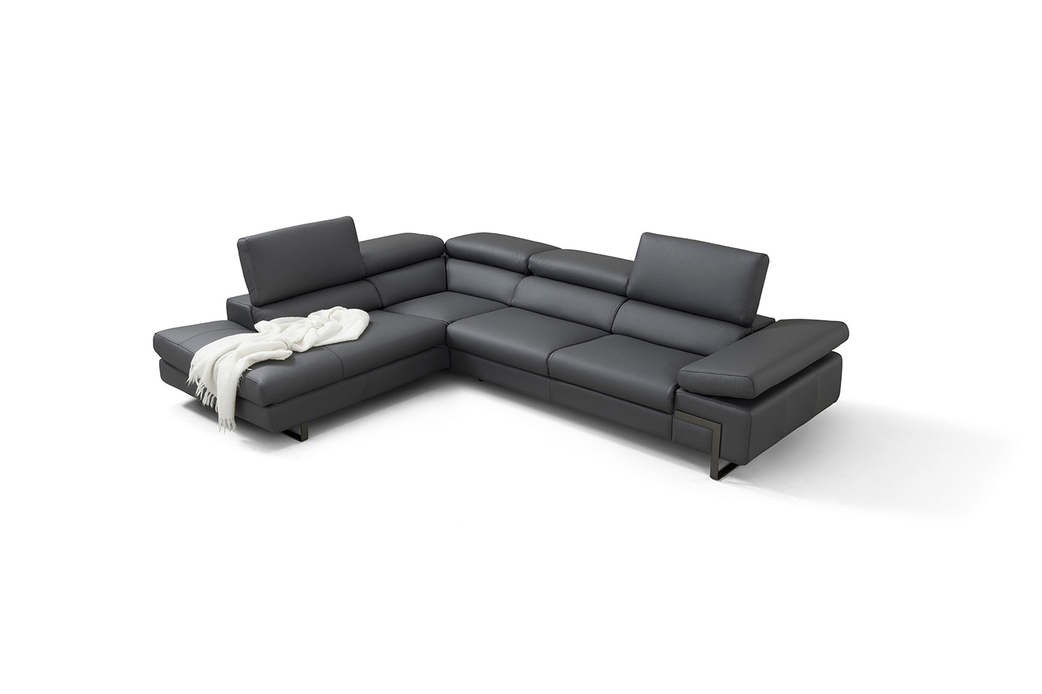 J&M I716 Sectional - Left Hand Facing Chaise, Gray