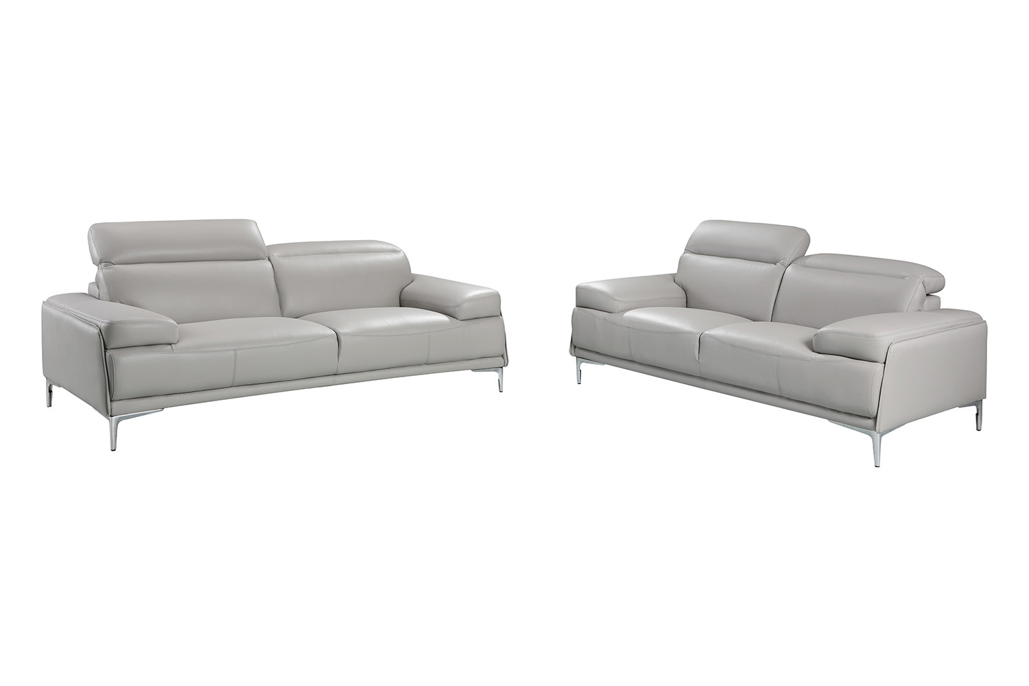 J&M Nicolo Loveseat - Light Gray