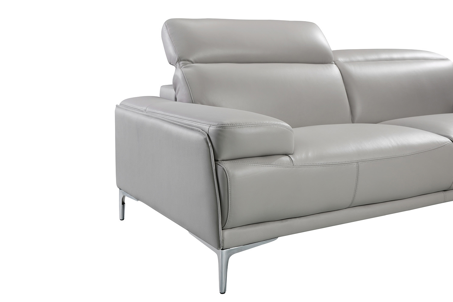 J&M Nicolo Loveseat - Light Gray