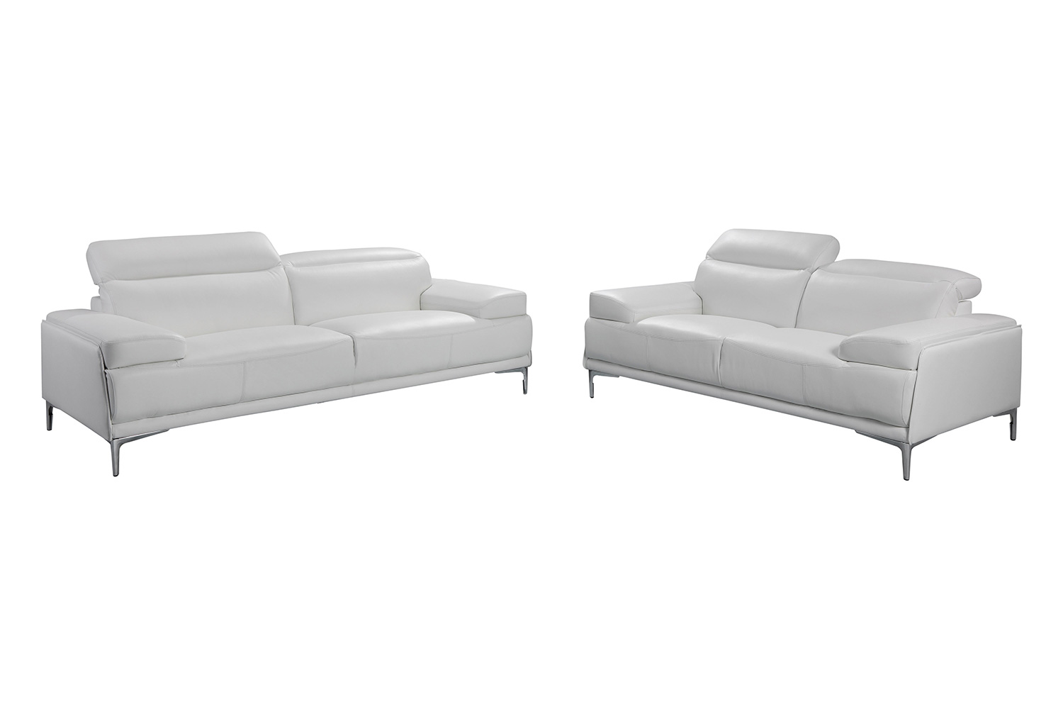 J&M Nicolo Loveseat - White