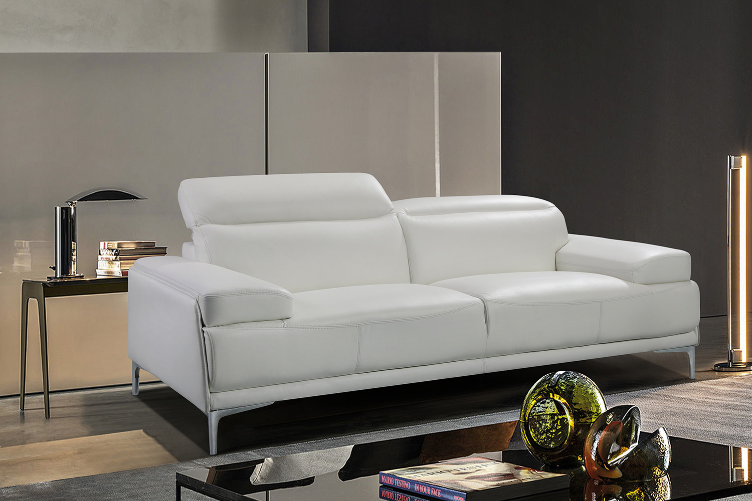 J&M Nicolo Sofa - White