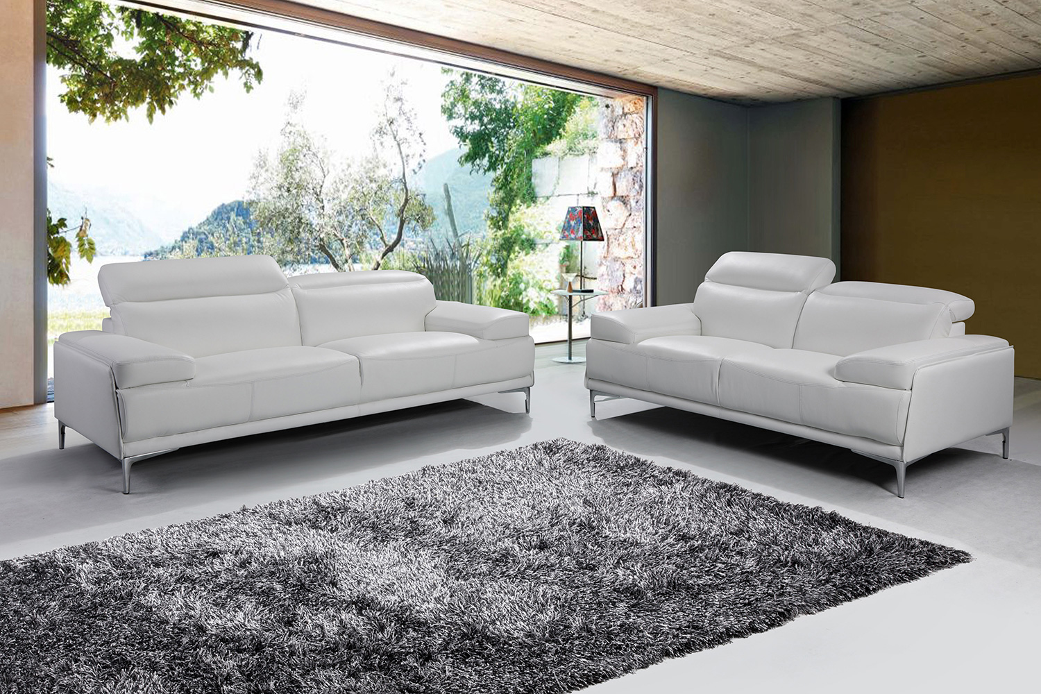 J&M Nicolo Sofa - White