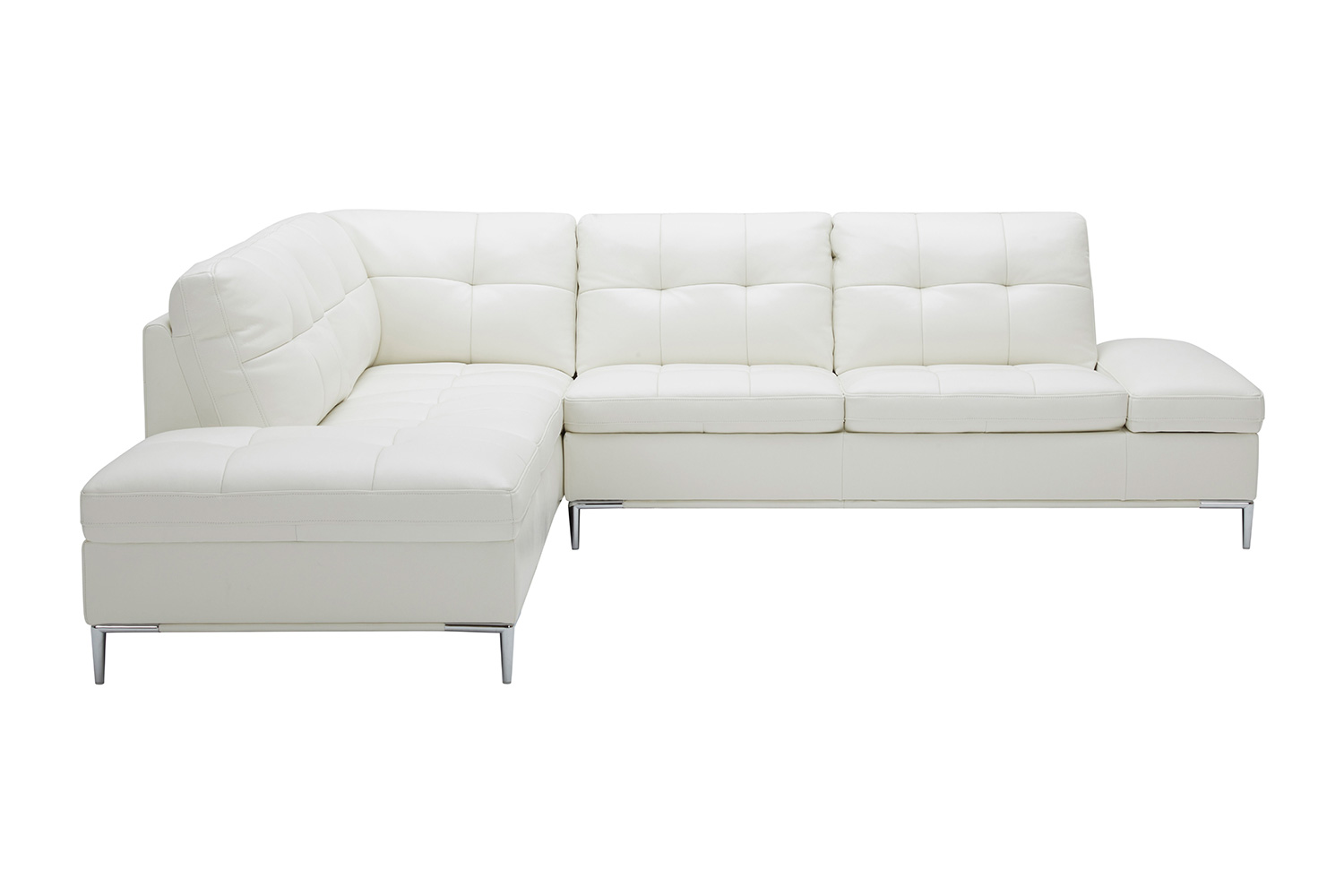 J&M Leonardo Sectional - Left Hand Facing, White