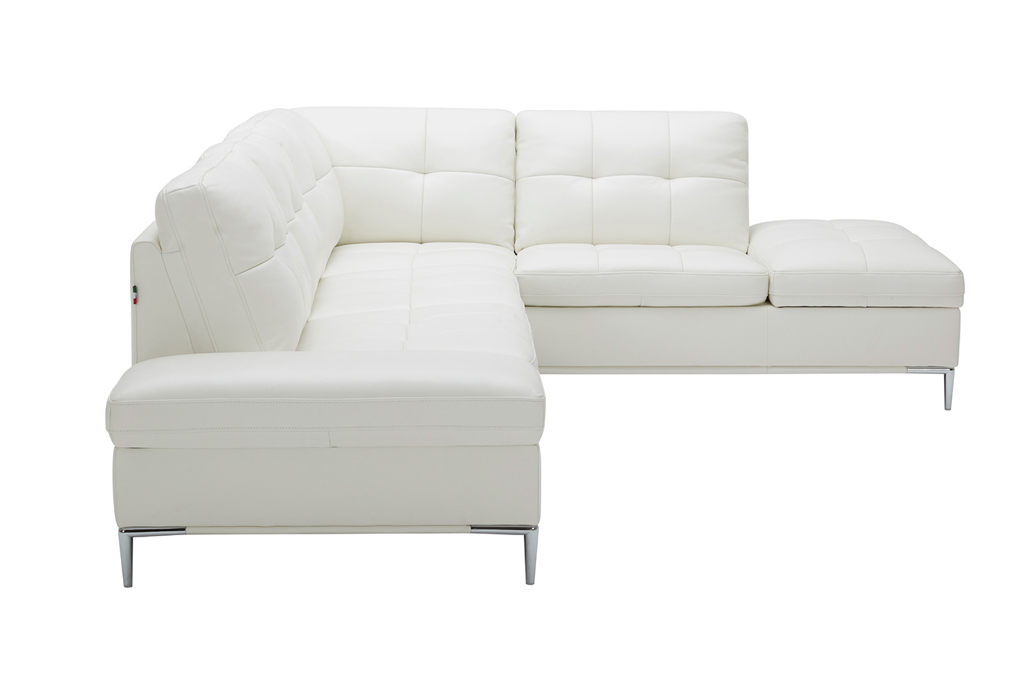 J&M Leonardo Sectional - Right Hand Facing, White