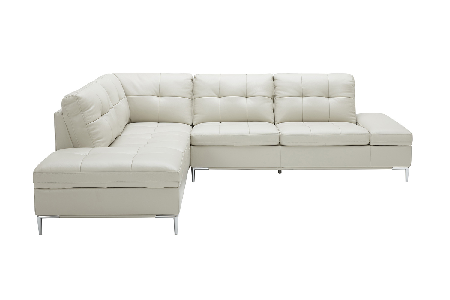 J&M Leonardo Sectional - Left Hand Facing, Silver Gray