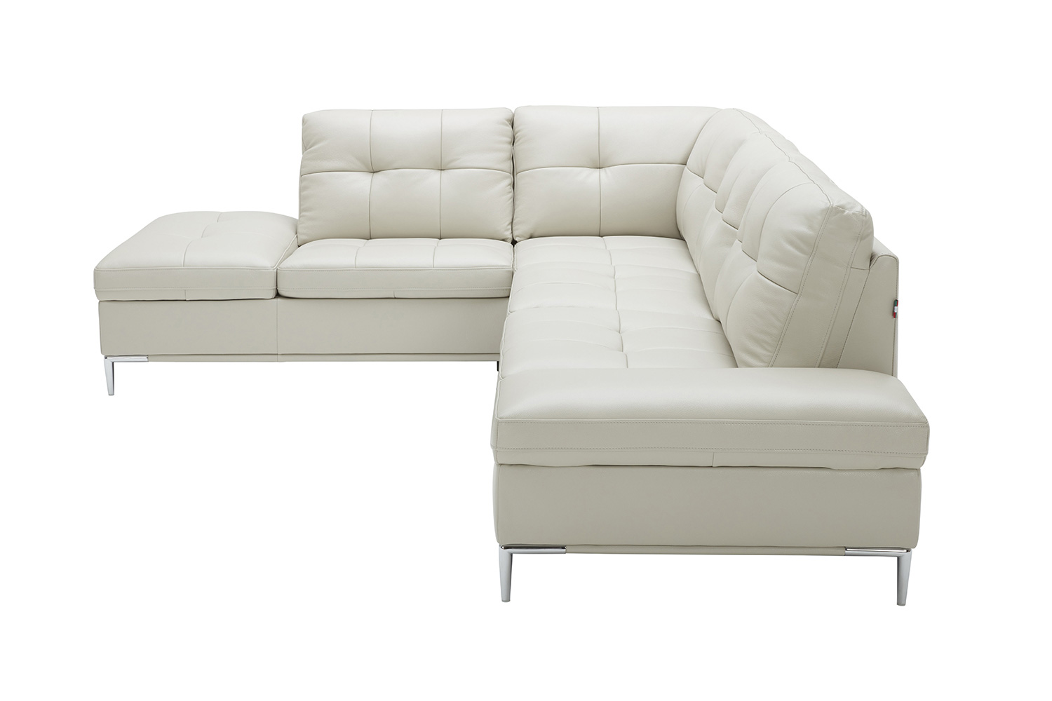 J&M Leonardo Sectional - Left Hand Facing, Silver Gray