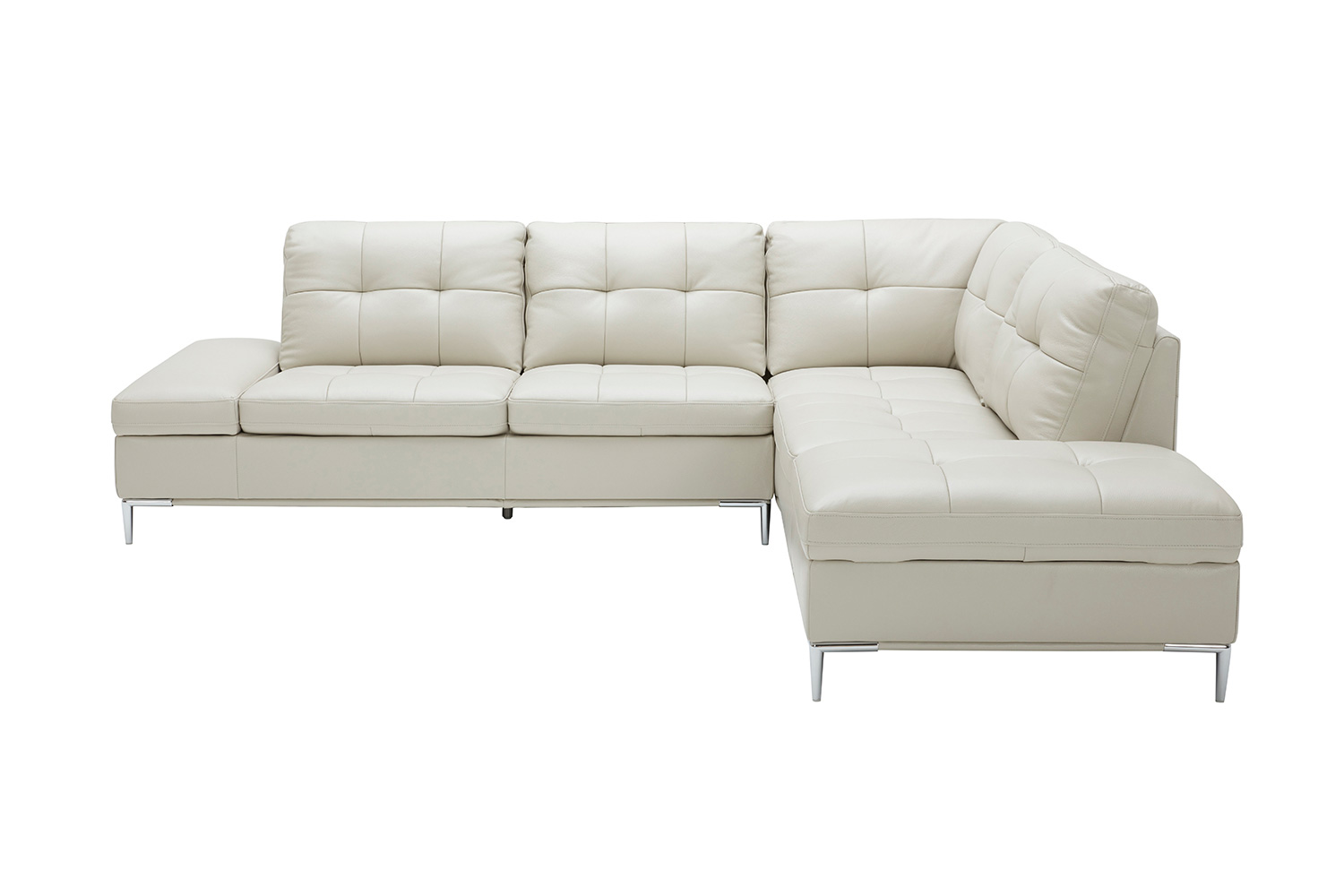 J&M Leonardo Sectional - Right Hand Facing, Silver Gray