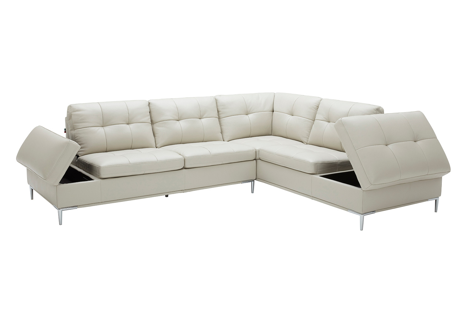 J&M Leonardo Sectional - Right Hand Facing, Silver Gray