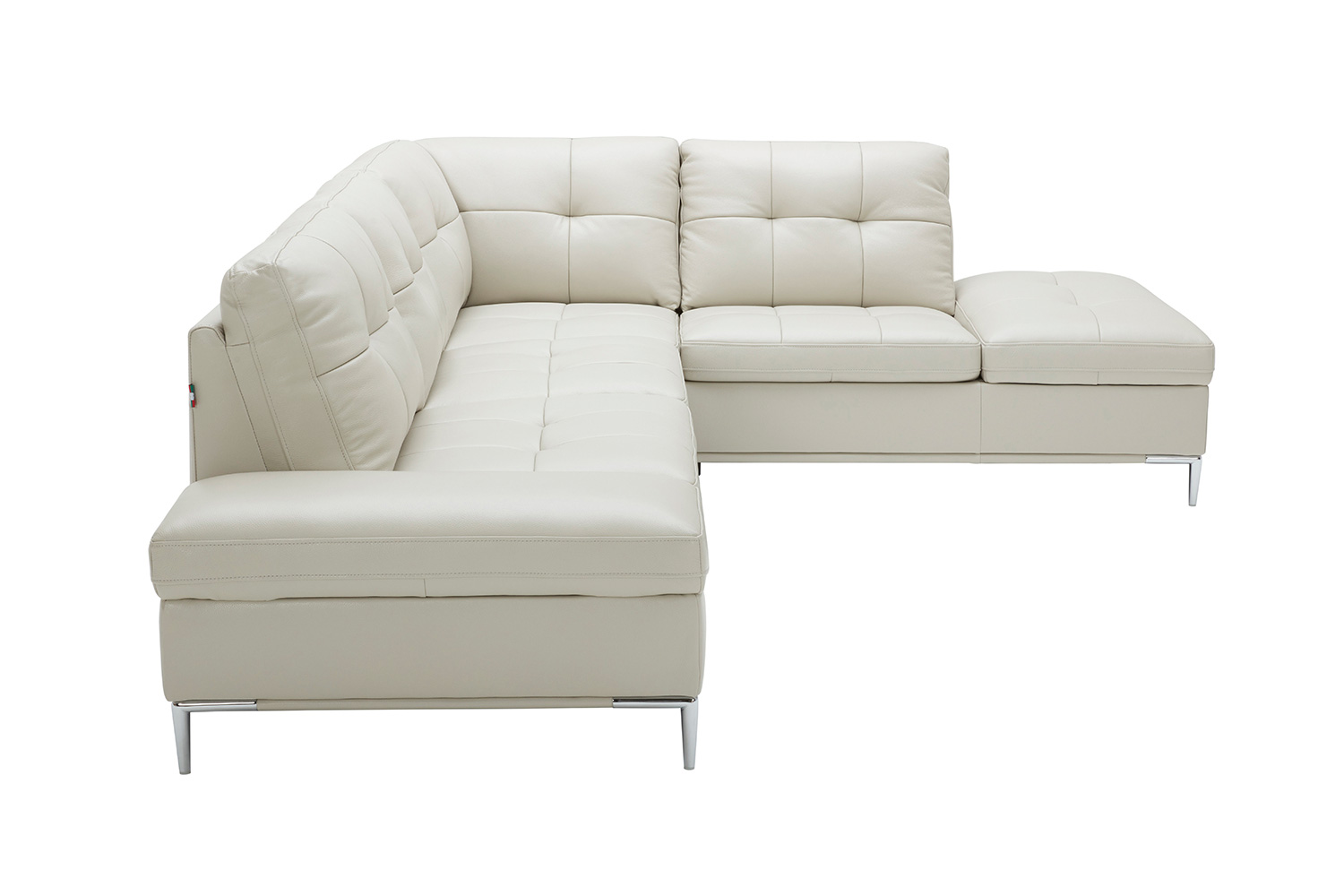 J&M Leonardo Sectional - Right Hand Facing, Silver Gray