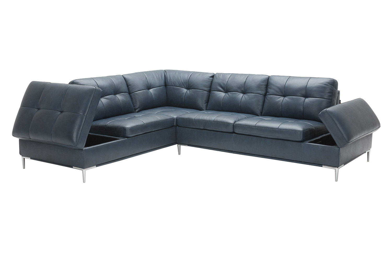 J&M Leonardo Sectional - Left Hand Facing, Blue