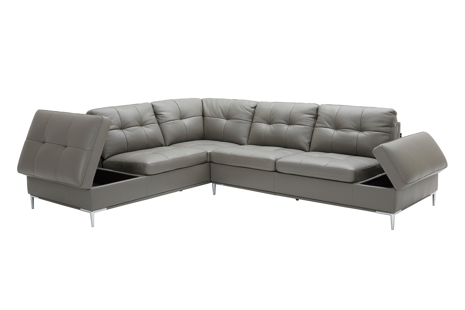 J&M Leonardo Sectional - Left Hand Facing, Gray