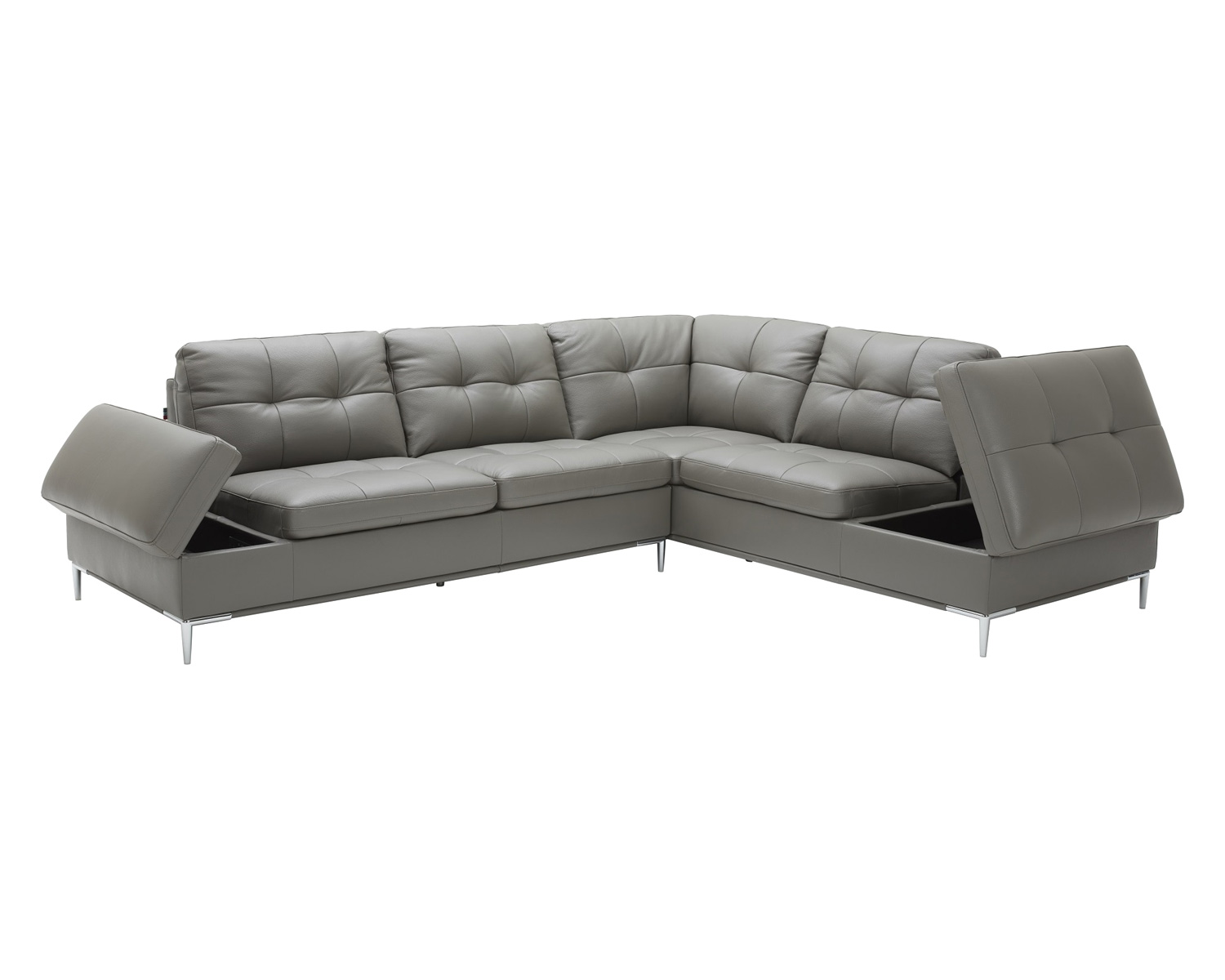 J&M Leonardo Sectional - Right Hand Facing, Gray