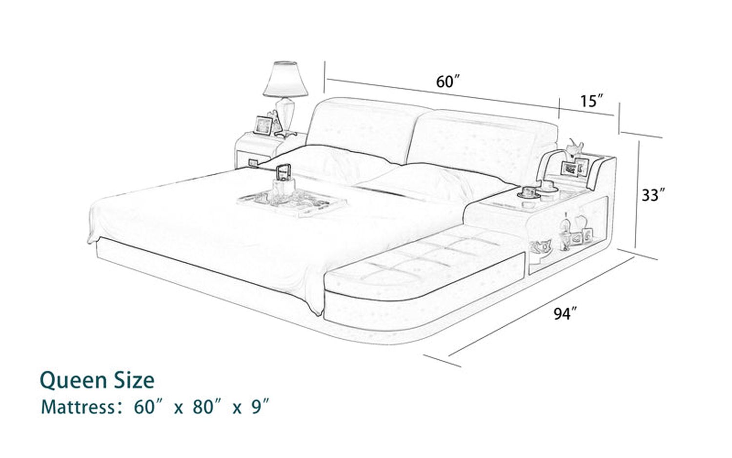 Jubilee - Casun Right Hand Facing Bed with Storage