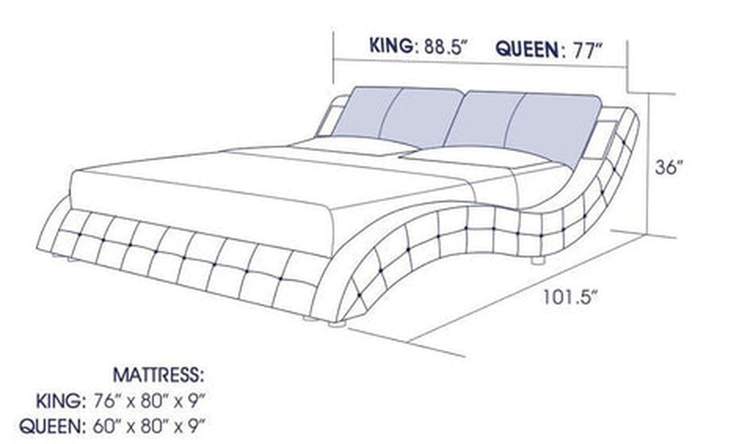 Jubilee - Deskins Modern Tufted Bed