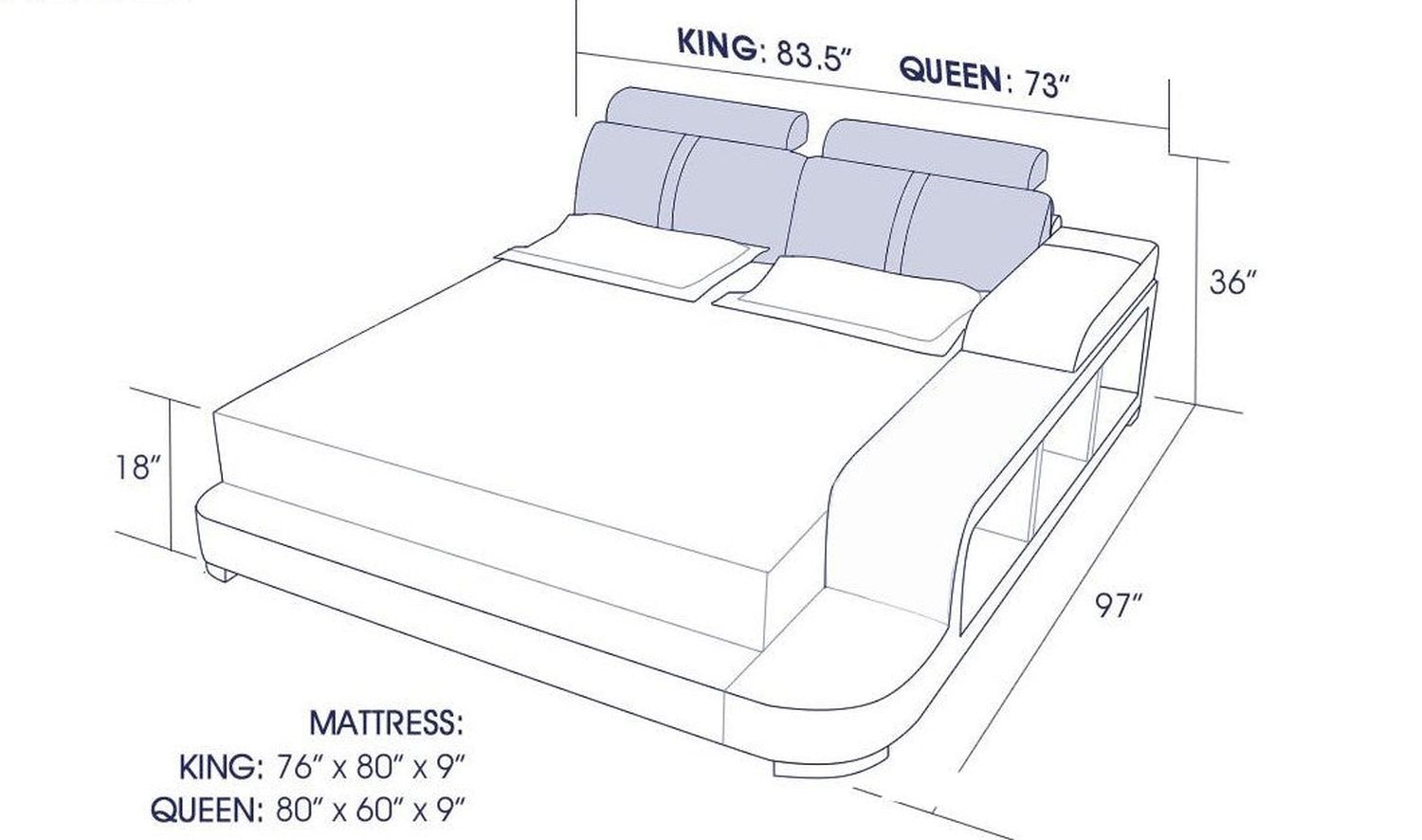 Jubilee - Golden Right Hand Facing Bed with 3 Storages